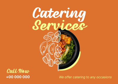 Food Catering Services Postcard Image Preview