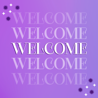 Gradient Sparkly Welcome Instagram post Image Preview