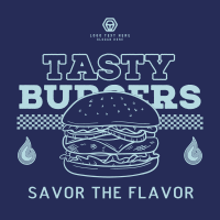 Vintage Tasty Burger T-shirt Preview