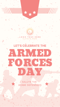 Armed Forces Day Greetings YouTube Short Design