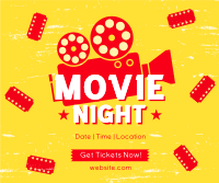 Movie Night Tickets Facebook Post Design