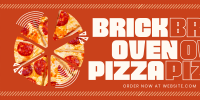 Simple Brick Oven Pizza Twitter Post Design