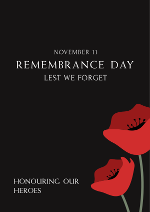 Remembrance Day Poster Image Preview