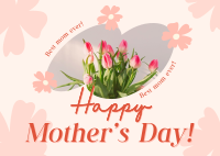 Floral Mothers Day Postcard Image Preview