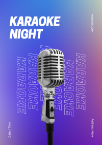 Karaoke Night Gradient Flyer Design