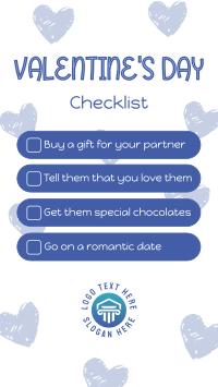 Valentine's Checklist TikTok Video Design