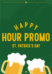 St. Patrick's Day  Happy Hour Poster Design