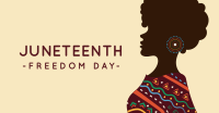 Beautiful Woman Juneteenth Facebook ad Image Preview