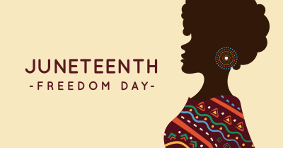 Beautiful Woman Juneteenth Facebook ad Image Preview