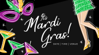 Mardi Gras Flapper Facebook Event Cover Image Preview