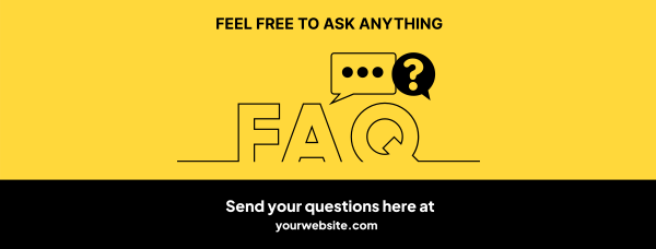 FAQs Outline Facebook Cover Design Image Preview