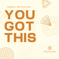 Geometric Monday Motivation Linkedin Post Design