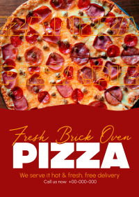 Hot and Fresh Pizza Poster Image Preview