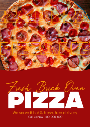 Hot and Fresh Pizza Poster Image Preview