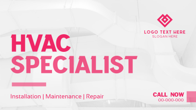 Minimalist HVAC Expert Facebook event cover Image Preview
