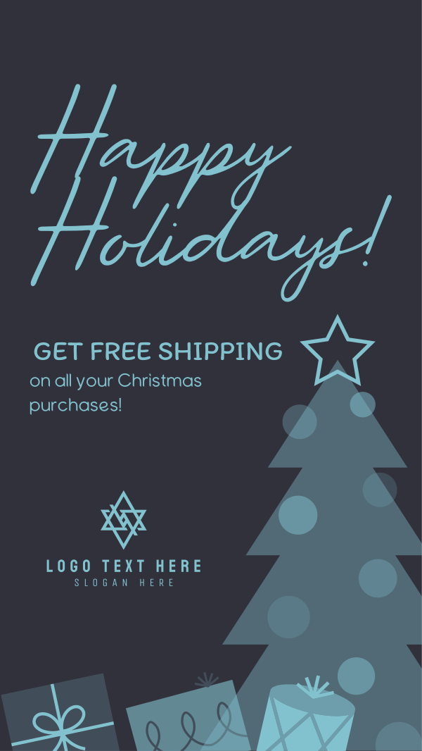 Christmas Free Shipping Instagram Story Design