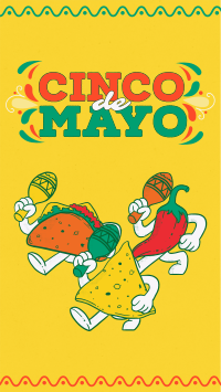 Cinco De Mayo Mascot Celebrates Instagram story Image Preview