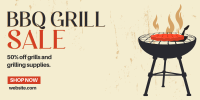 Flaming Hot Grill Twitter Post Design
