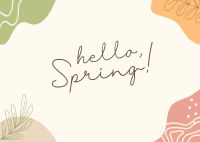Hey Hello Spring Postcard Image Preview