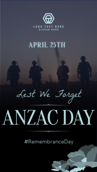 Silhouette Anzac Day YouTube short Image Preview