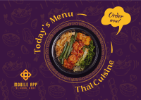 Thai Cuisine Postcard Design