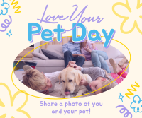 Pet Day Doodles Facebook Post Design