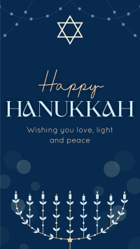 Festive Hanukkah Lights TikTok video Image Preview