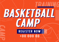 Basketball Sports Camp Postcard Design