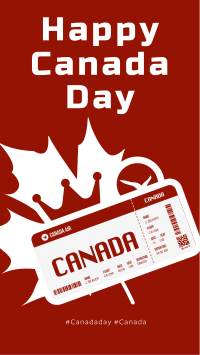 Ticket To Canada Facebook Story Design