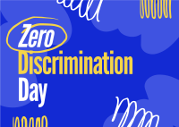 Zero Discrimination Day Postcard Design
