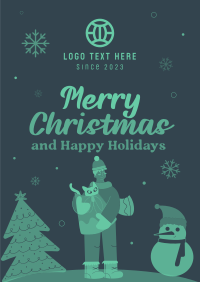 Christmas Holiday Santa Poster Design