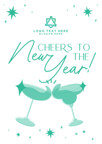 Rustic New Year Greeting Flyer Design