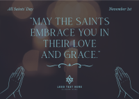 May Saints Hold You Postcard Image Preview