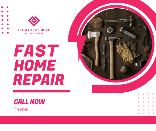 Fast Home Repair Facebook Post Design