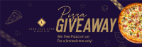 Pizza Giveaway Twitter Header Design