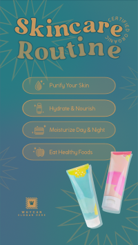 Y2K Skincare Routine Facebook Story Design