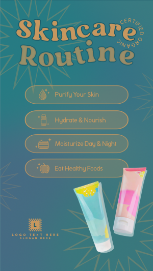 Y2K Skincare Routine Facebook story Image Preview