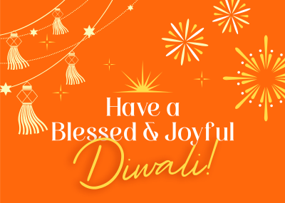 Blessed Diwali Festival Postcard Image Preview