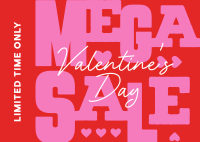 Valentine's Mega Sale Postcard Design