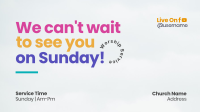 Colorful Sunday Service Facebook event cover Image Preview