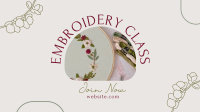 Embroidery Class Facebook Event Cover Design