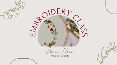 Embroidery Class Facebook event cover Image Preview