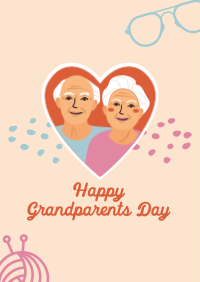 Heart Grandparents Greeting  Flyer Image Preview