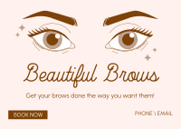 Beautiful Brows Postcard Image Preview