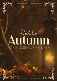 Hello Autumn Greeting Poster Image Preview