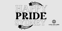 Happy Pride Text Twitter Post Design