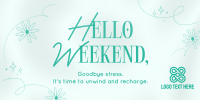 Weekend Greeting Quote Twitter Post Design