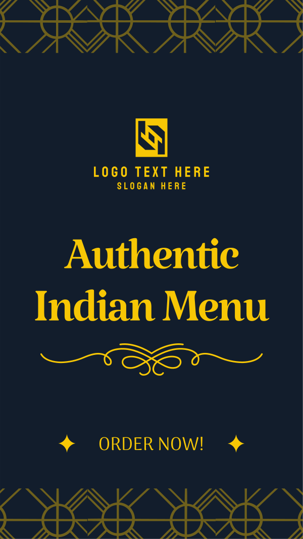 Authentic Indian Menu Instagram Story Design Image Preview