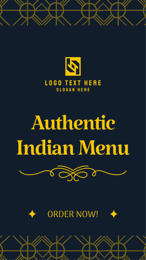 Authentic Indian Menu Instagram story Image Preview