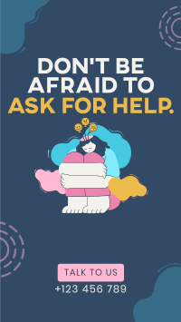 Ask for Help Instagram story Image Preview